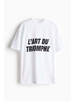 H&M - Women White Printed Sports T-Shirt With Drymove