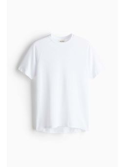 H&M - Men White Regular Fit Sports T-Shirt With Drymove