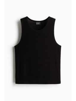 H&M - Men Black Regular Fit Shimmering Vest