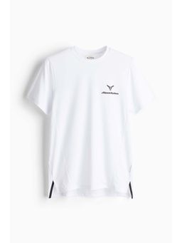 H&M - Men White Regular Fit Sports T-Shirt With Drymove
