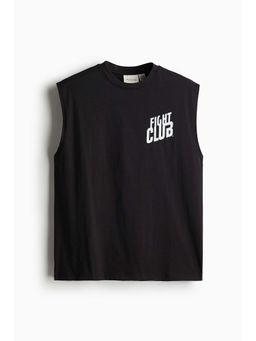 H&M - Men Black Loose Fit Sports Vest With Drymove