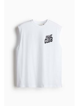 H&M - Men White Loose Fit Sports Vest With Drymove