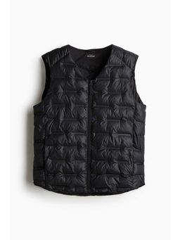 H&M - Men Black Regular Fit Sports Gilet With Thermomove