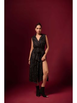 EMBLAZE - Black Full Sleeveless Dress