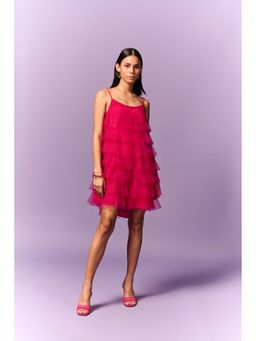 EMBLAZE - Pink Tulle Layered Dress