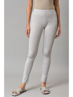 Aurelia - Silver Shimmer Printed Tights