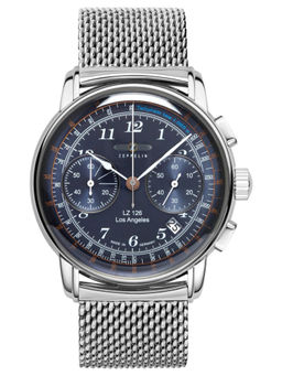 Zeppelin - LZ126 Los Angeles Date Analog Dial Color Blue Mens Watch-7614M3