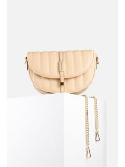 Van Heusen - Women Beige Solid Casual Sling Bag