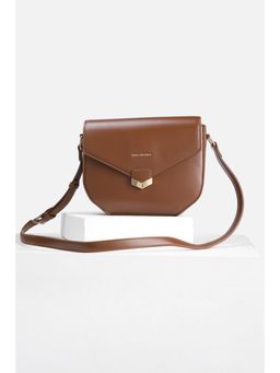 Van Heusen - Women Brown Solid Casual Sling Bag