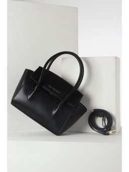 Van Heusen - Women Black Solid Casual Handbag