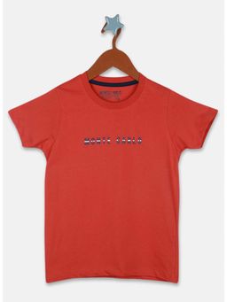 Monte Carlo - Boys Red Solid T-Shirt