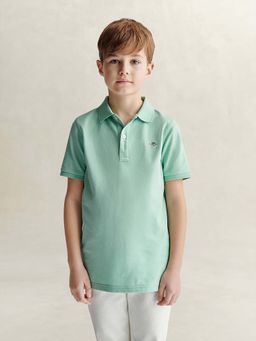 GANT - Boys Green Polo T-Shirt