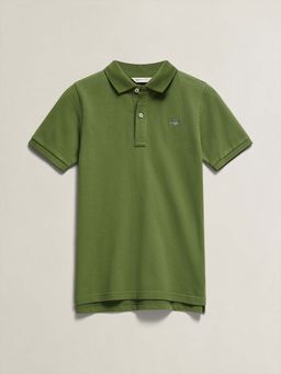 GANT - Boys Dark Green Polo T-Shirt