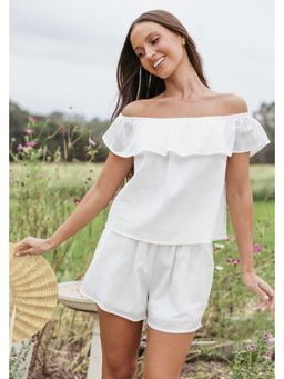 Petal & Pup - White Tennie Top with Shorts