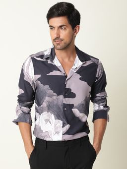 Rare Rabbit - Japo Grey Casual Shirts