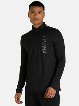 Puma - Train Fit Polyspan 1-2 Zip Men Black T-shirt