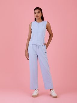 Muvazo - Relaxed Zipper Tank Blue