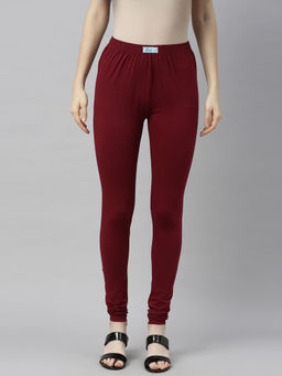 Jcss - Womens Lycra Churidar Leggings Maroon