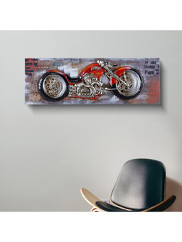 HomeTown - Simon Canvas Vintage Bike Red Painting Red By Living Essence