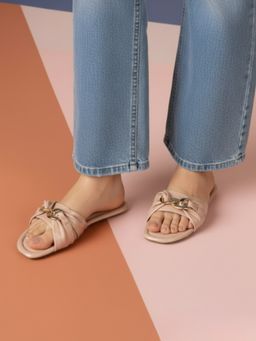 Inc.5 - Womens Nude Casual Open Toe Flats