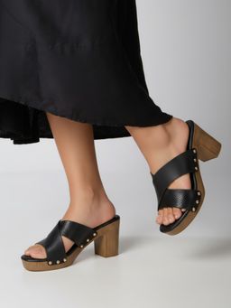 Inc.5 - Womens Black Party Wear Block Heels