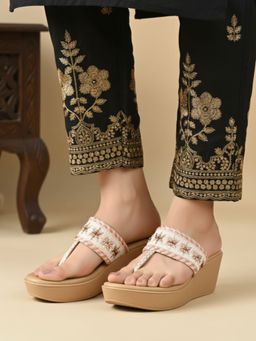 Inc.5 - Womens Pink Casual Embellished Wedges Heels
