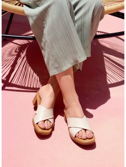 Inc.5 - Womens Cream Party Wear Block heels