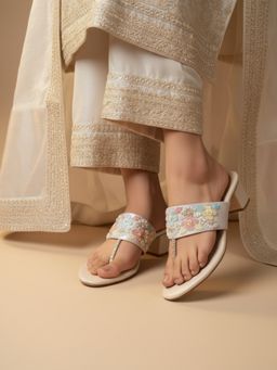 Inc.5 - Womens Multi-Color Ethnic Embellished Block Heels