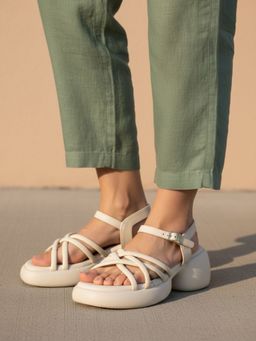 Inc.5 - Womens Cream Party Wear Block Heels