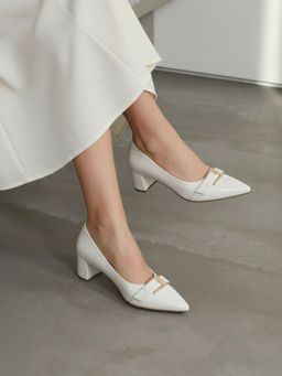 Inc.5 - Womens White Party Wear Pump Heels
