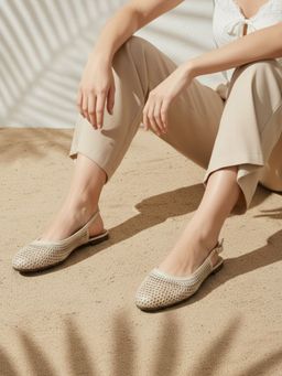 Inc.5 - Womens Beige Casual Embossed Sandals