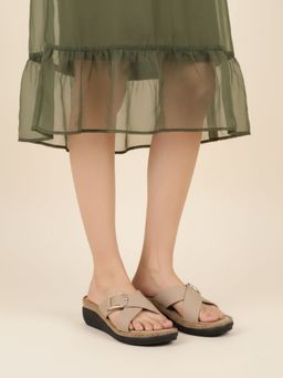 Inc.5 - Womens Beige Party Wear Wedges Heels