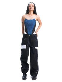 MAMKAM - Two Tone Denim Corset- Strapless