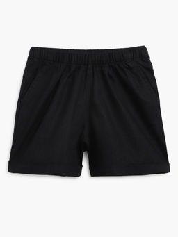 Campana - Girls Black Nelly Cotton Pull On Shorts