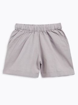 Campana - Girls Light Grey Nelly Cotton Pull On Shorts
