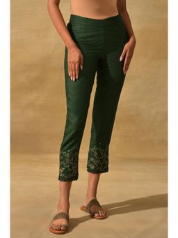 Folksong - Green Solid Slim Pant