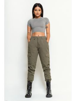 FREAKINS - Light Olive Cargo Joggers - Green
