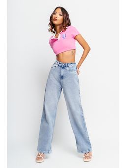 FREAKINS - Decolored Straight Jeans - Blue