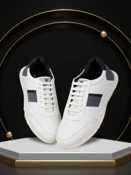 EZOK - White Trendy and Comfortable Mens Synthetic Sneakers