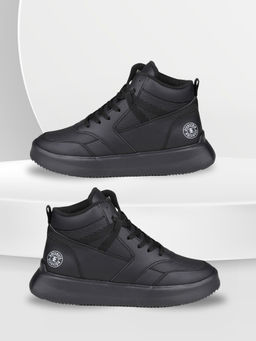EZOK - Black Trendy and Comfortable Mens Synthetic Sneakers