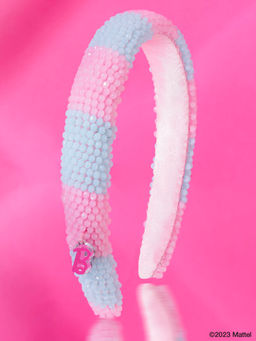 Hair Drama Co. - Barbie Embroidered Hair Band - Pink and Blue
