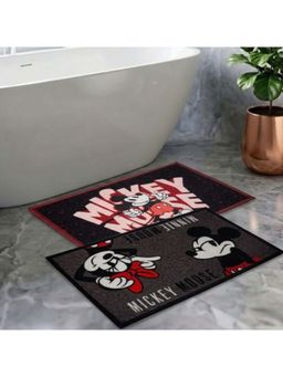 Athom Living - Kids Premium Nylon Bathmat With Latex Backing Anti-Skid Multi-Color (Pack of 2)