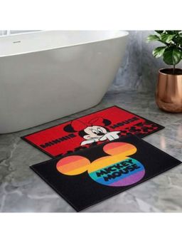 Athom Living - Kids Premium Nylon Bathmat With Latex Backing Anti-Skid Multi-Color (Pack of 2)