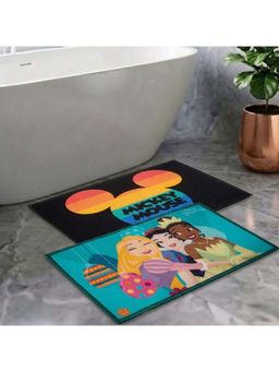 Athom Living - Kids Premium Nylon Bathmat With Latex Backing Anti-Skid Multi-Color (Pack of 2)
