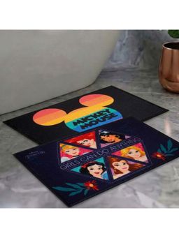 Athom Living - Kids Premium Nylon Bathmat With Latex Backing Anti-Skid Multi-Color (Pack of 2)