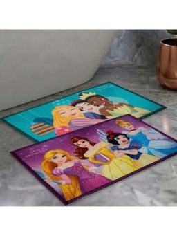 Athom Living - Kids Premium Nylon Bathmat With Latex Backing Anti-Skid Multi-Color (Pack of 2)