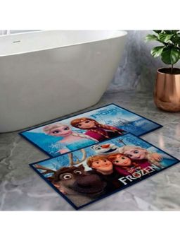 Athom Living - Kids Premium Nylon Bathmat With Latex Backing Anti-Skid Multi-Color (Pack of 2)