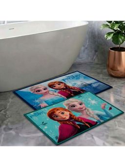 Athom Living - Kids Premium Nylon Bathmat With Latex Backing Anti-Skid Multi-Color (Pack of 2)
