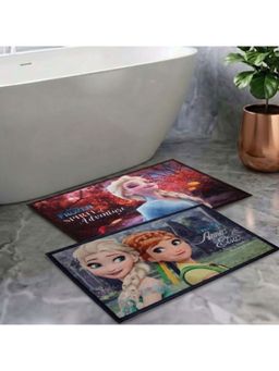 Athom Living - Kids Premium Nylon Bathmat With Latex Backing Anti-Skid Multi-Color (Pack of 2)