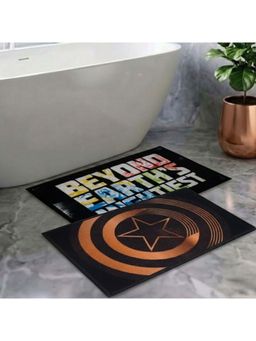 Athom Living - Kids Premium Nylon Bathmat With Latex Backing Anti-Skid Multi-Color (Pack of 2)